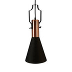 Small Pendant Light in Black and Copper