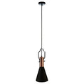 Small Pendant Light in Black and Copper