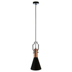 Small Pendant Light in Black and Copper