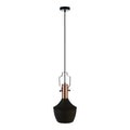 Medium Pendant Light in Black and Copper