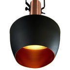 Medium Pendant Light in Black and Copper