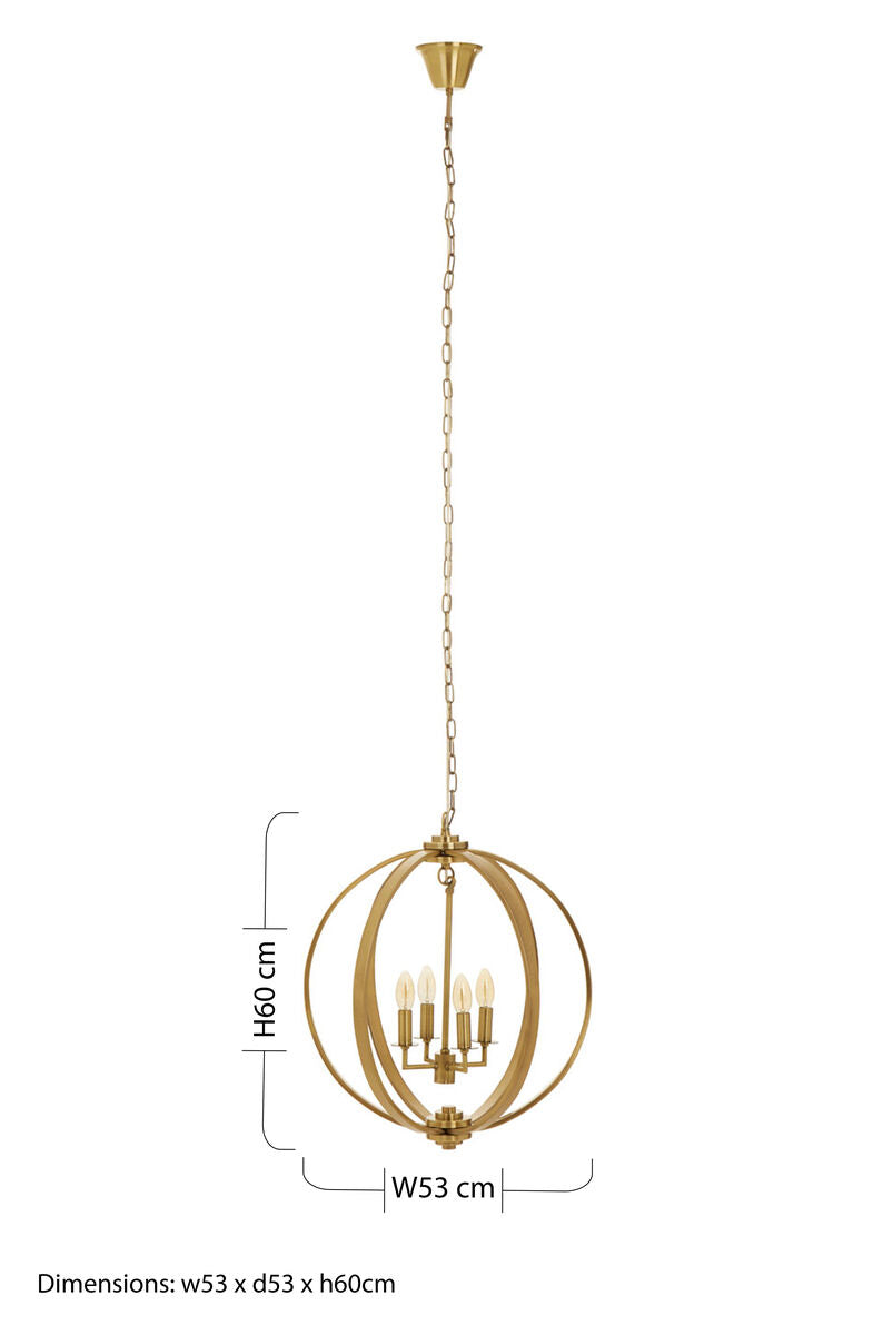 Antique Brass Pendant Light
