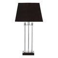 Nickel Finish and Black Shade Table Lamp