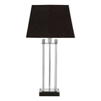Nickel Finish and Black Shade Table Lamp
