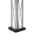Nickel Finish and Black Shade Table Lamp