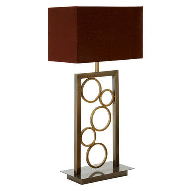 Gold Stainless Steel Circular Base Table Lamp