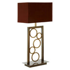 Gold Stainless Steel Circular Base Table Lamp