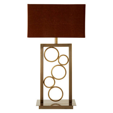 Gold Stainless Steel Circular Base Table Lamp