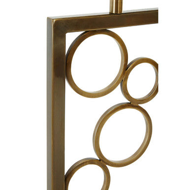 Gold Stainless Steel Circular Base Table Lamp