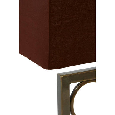 Gold Stainless Steel Circular Base Table Lamp
