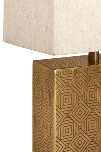 Gold Finish and Marble Base Table Lamp