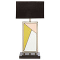 Mirror Panel Table Lamp with Black Marble Base