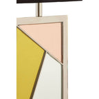Mirror Panel Table Lamp with Black Marble Base