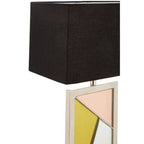Mirror Panel Table Lamp with Black Marble Base