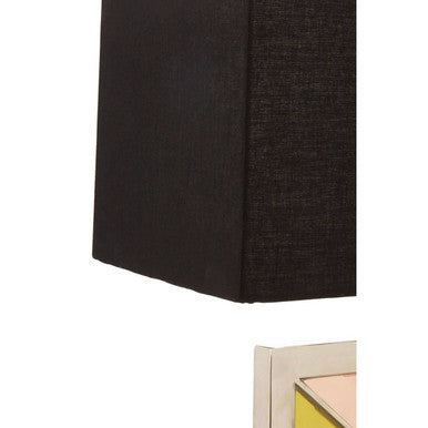 Mirror Panel Table Lamp with Black Marble Base