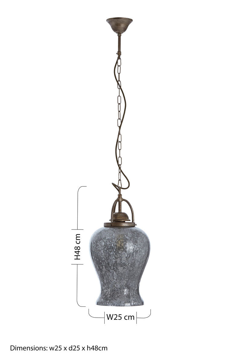 Antique Silver Finish Pendant Light