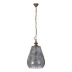 Large Mirrored Glass Bell Pendant Light
