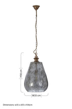 Large Mirrored Glass Bell Pendant Light