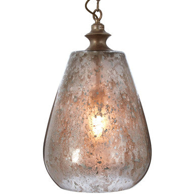 Large Mirrored Glass Bell Pendant Light