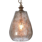 Large Mirrored Glass Bell Pendant Light