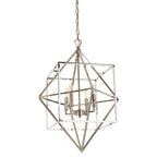 Nickel Finish Geometric Pendant Light