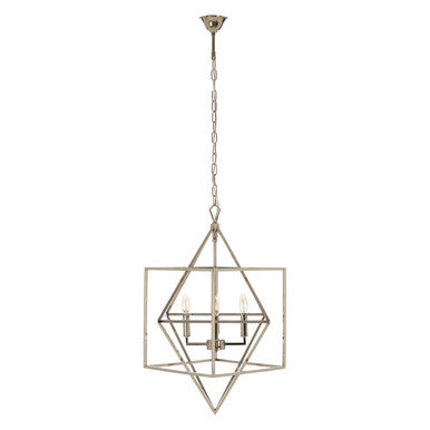 Nickel Finish Geometric Pendant Light