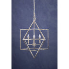 Nickel Finish Geometric Pendant Light