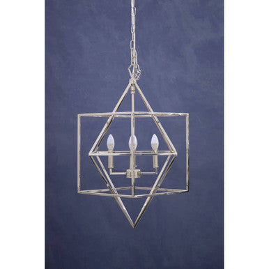 Nickel Finish Geometric Pendant Light