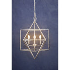 Nickel Finish Geometric Pendant Light