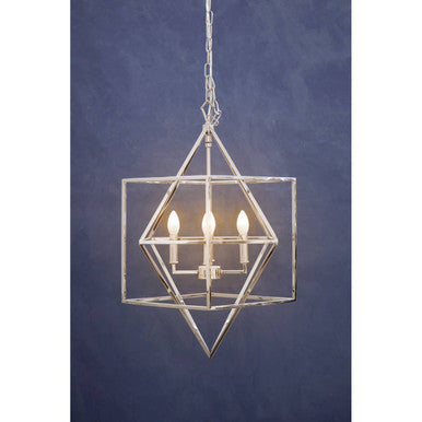 Nickel Finish Geometric Pendant Light
