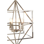 Nickel Finish Geometric Pendant Light