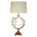 Gold Ring Body Table Lamp with Crystal Pears