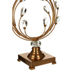Gold Ring Body Table Lamp with Crystal Pears