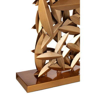 Black and Gold Leaf Cascade Table Lamp
