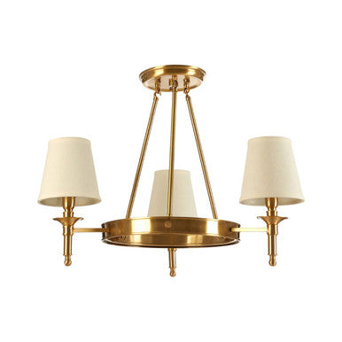 Copper Finish 3 Arm Chandelier