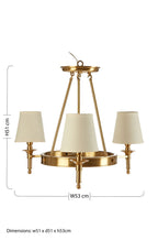 Copper Finish 3 Arm Chandelier