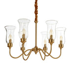 6 Arm Gold Ceiling Light