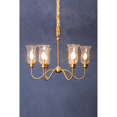 6 Arm Gold Ceiling Light