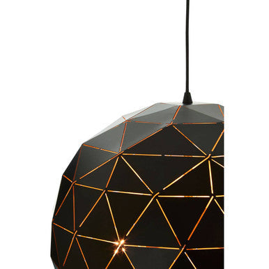 Medium Black and Copper Pendant Light