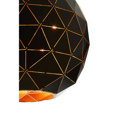 Medium Black and Copper Pendant Light