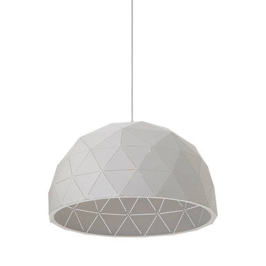 Medium White Dome Pendant Light