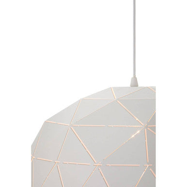 Medium White Dome Pendant Light