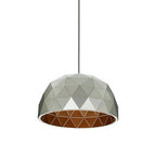 Medium Silver Dome Pendant Light