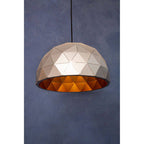 Medium Silver Dome Pendant Light