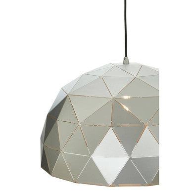 Medium Silver Dome Pendant Light