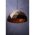 Large Black and Copper Dome Pendant Light