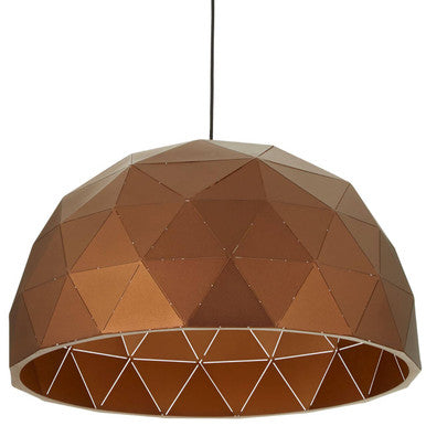 Large Coffee Dome Pendant Light