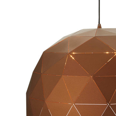 Large Coffee Dome Pendant Light