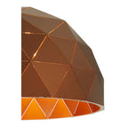 Large Coffee Dome Pendant Light