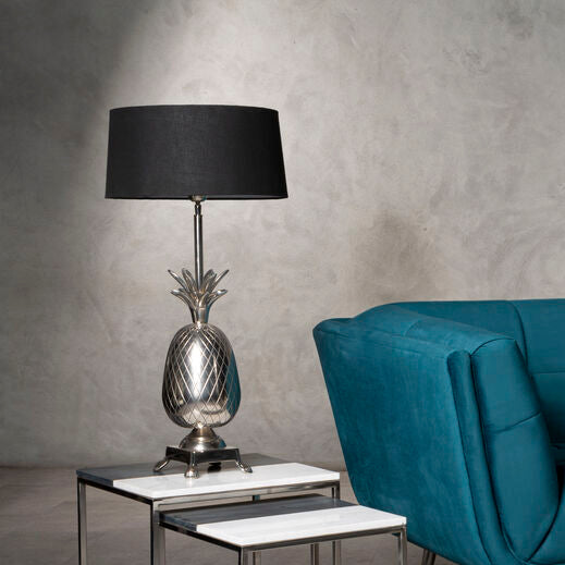 Nickel Finish Pineapple Table Lamp